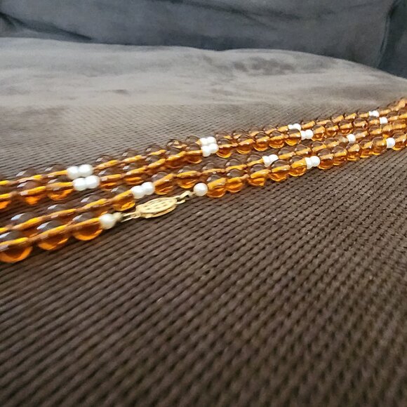 Etsy Raw Amber Beaded Necklace With Golden Hooked Clasp - Picture 10 of 16